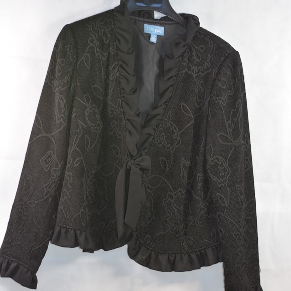 Black Jacket with Frills SZ L Tres You - Picture 4 of 9